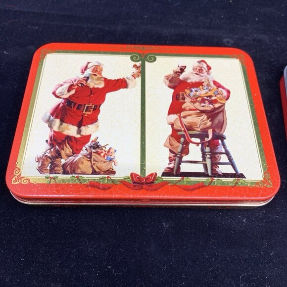 2 Coca-Cola Christmas Nostalgia Playing Cards 2008 1994 LE Keepsake Tins NOS Vtg - Picture 2 of 13